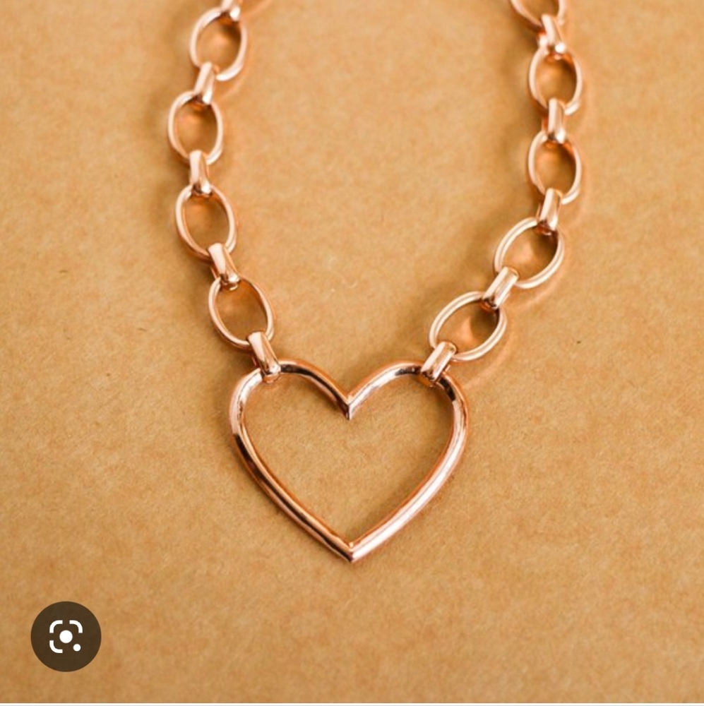 LUV AJ Heart Choker - rose gold
